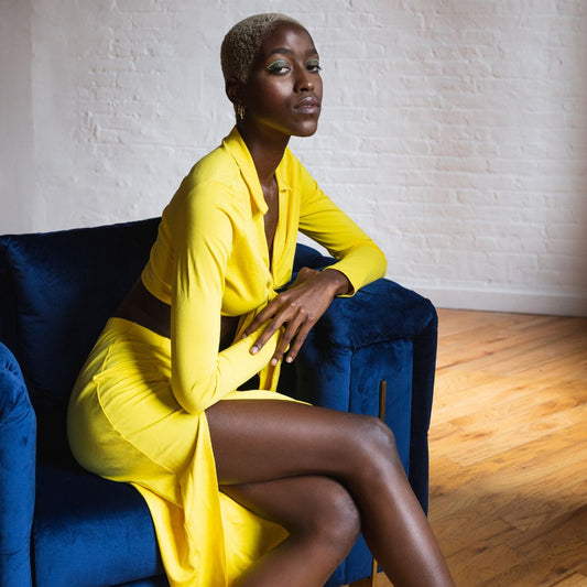 photo of woman on brooklyn space chair