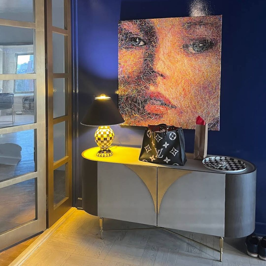 mid-century modern sideboard entryway