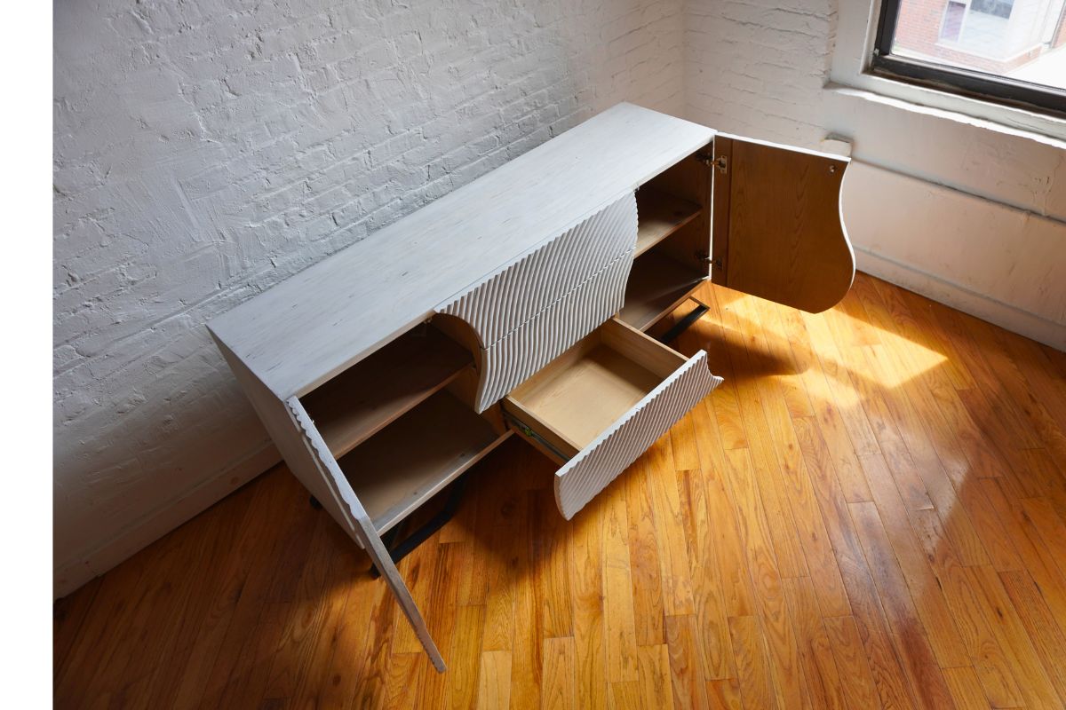White sideboard with storage