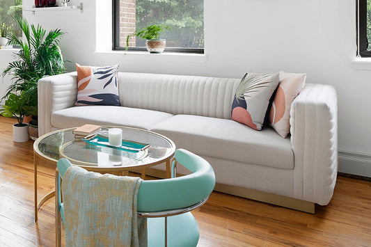eloquence modern sofa with brass and gold base