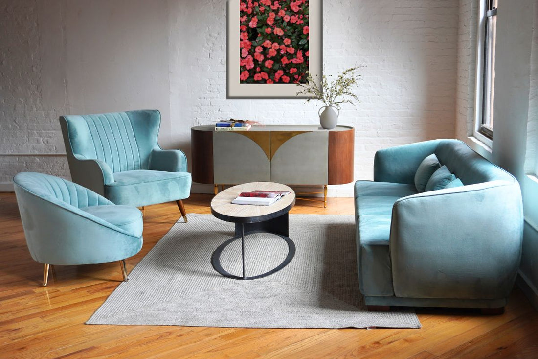 mid-century modern living room set