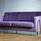 modern sofa purple velvet zig-zag legs invention brooklyn space