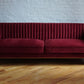 stately sofa brick red velvet