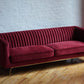 stately sofa brick red velvet
